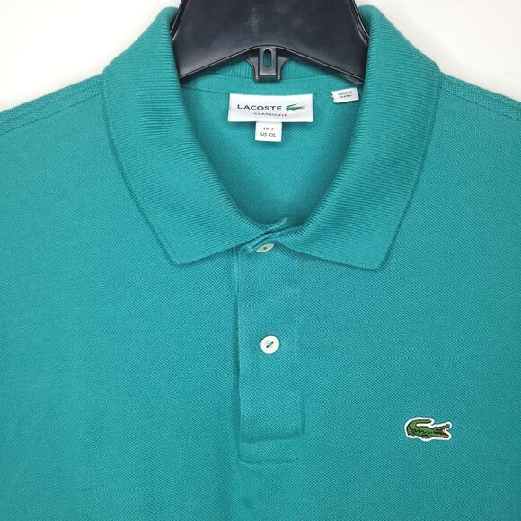 Lacoste Polo Shirt Mens XXL Teal Gator Classic Fit - Picture 1 of 12